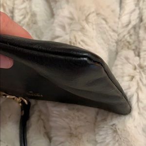 Black Leather Wristlet by Fossil.
